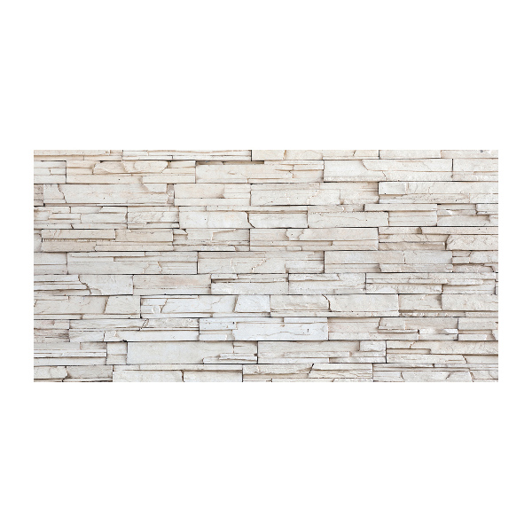 Glazen schilderij Witte stenen muur