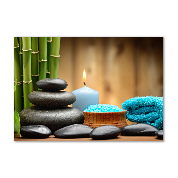 Schilderij glas Bamboe