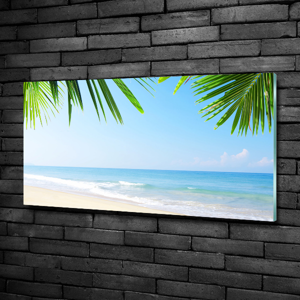 Schilderij op glas Tropisch strand