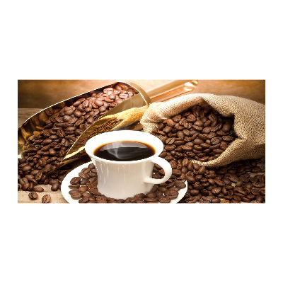 Foto schilderij op glas Een kopje koffie