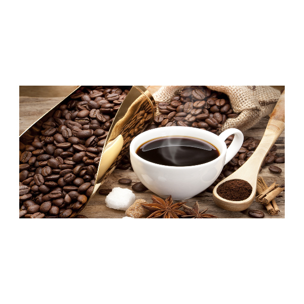 Schilderij op glas Een kopje koffie