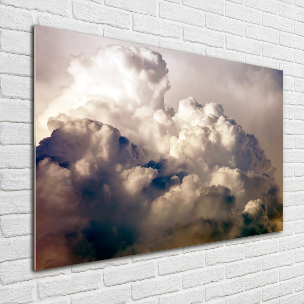 Schilderij glas Wolken aan de hemel