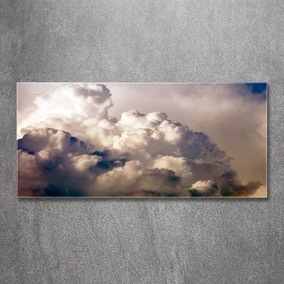 Schilderij glas Wolken aan de hemel