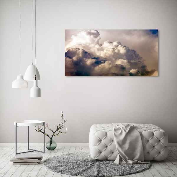 Schilderij glas Wolken aan de hemel