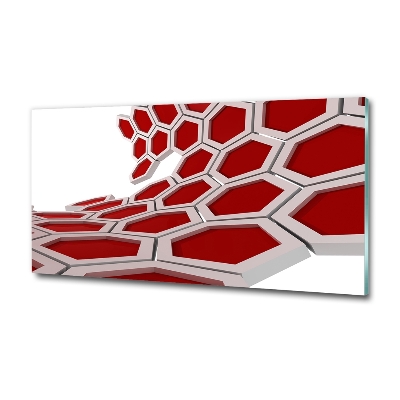 Schilderij glas 3D-abstractie