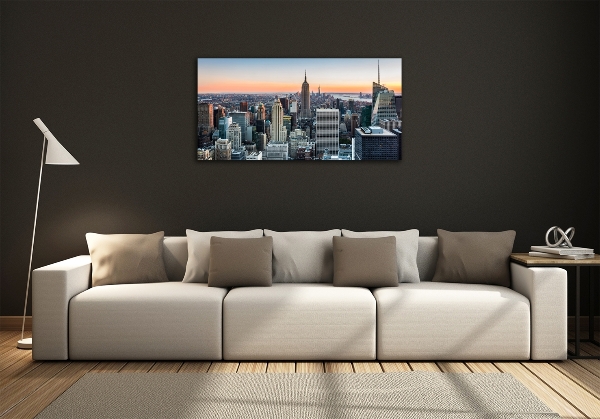 Schilderij op glas New York