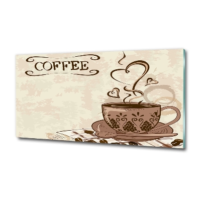 Schilderij op glas Aromatische koffie