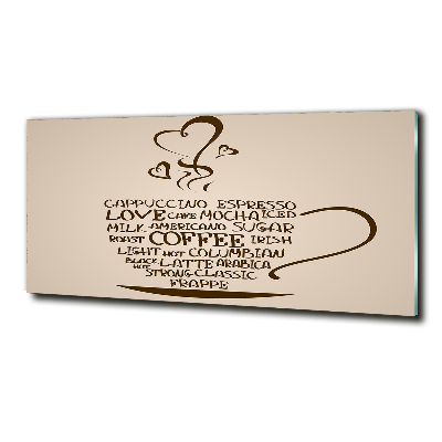 Schilderij glas Een kopje koffie