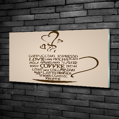 Schilderij glas Een kopje koffie