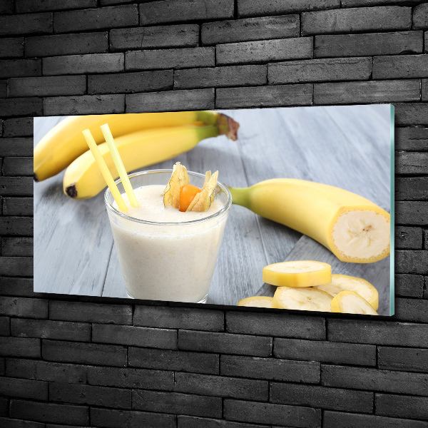 Schilderij glas Bananencocktail