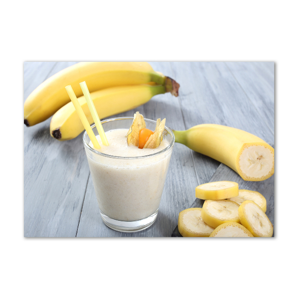 Schilderij glas Bananencocktail
