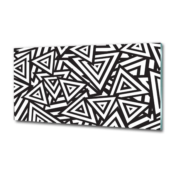 Schilderij glas Achtergrond met driehoeken