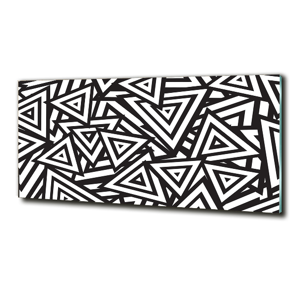 Schilderij glas Achtergrond met driehoeken