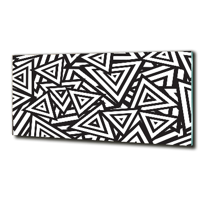 Schilderij glas Achtergrond met driehoeken