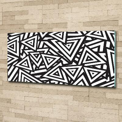 Schilderij glas Achtergrond met driehoeken