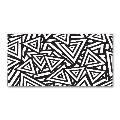 Schilderij glas Achtergrond met driehoeken