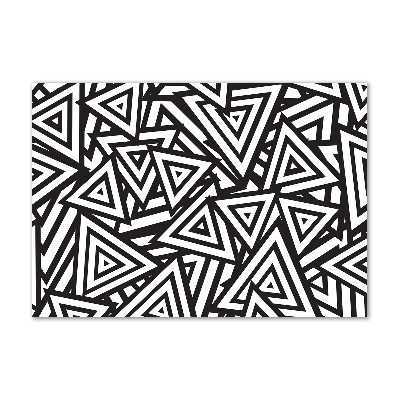 Schilderij glas Achtergrond met driehoeken