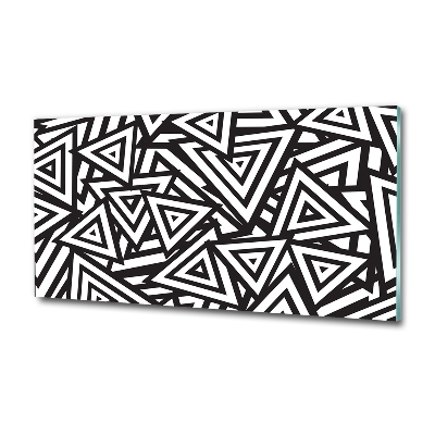 Schilderij glas Achtergrond met driehoeken