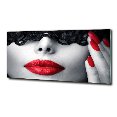 Glazen schilderij Kanten masker