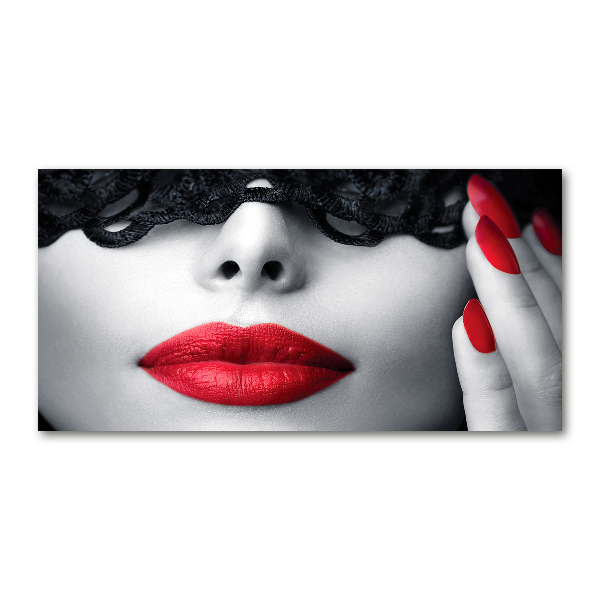 Glazen schilderij Kanten masker