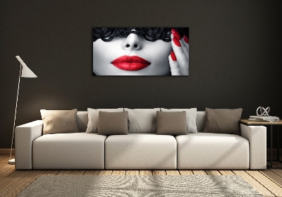 Glazen schilderij Kanten masker