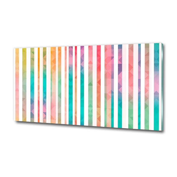 Schilderij glas Regenboogstrepen