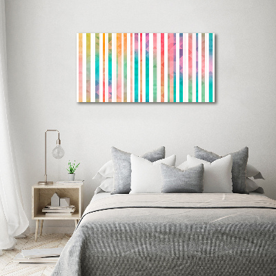 Schilderij glas Regenboogstrepen