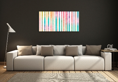 Schilderij glas Regenboogstrepen