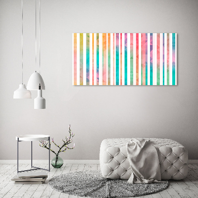 Schilderij glas Regenboogstrepen
