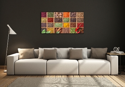 Glazen schilderij Specerijen en kruiden