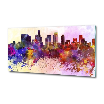 Schilderij glas De kleuren van Los Angeles