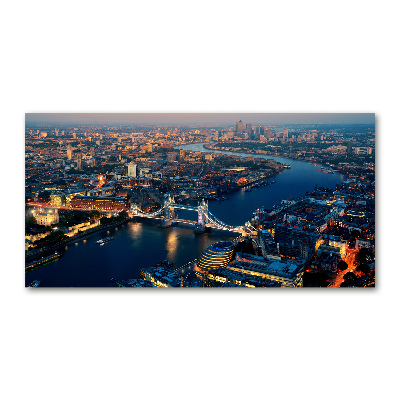 Glazen schilderij Londen vanuit vogelperspectief