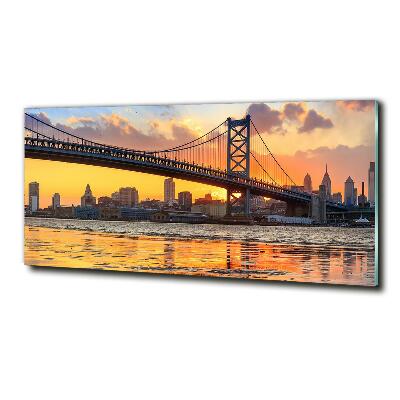 Schilderij op glas Philadelphia-brug