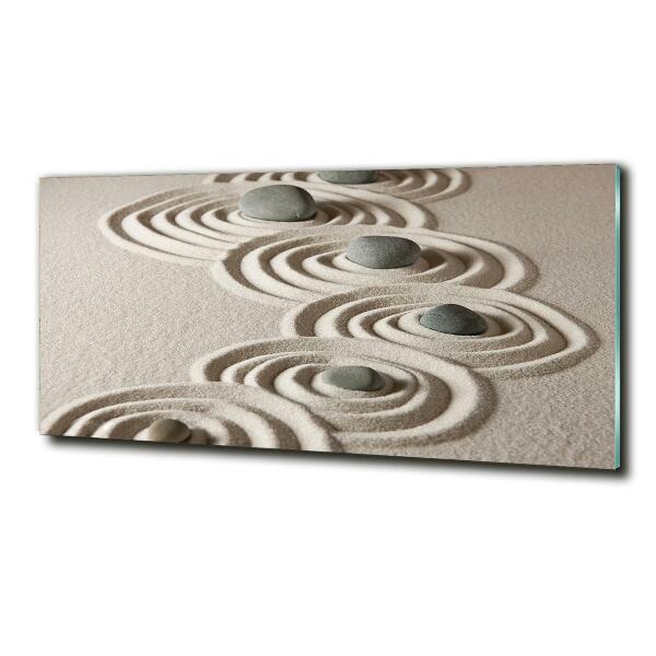 Schilderij glas Zen stenen zand