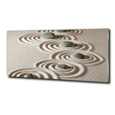 Schilderij glas Zen stenen zand