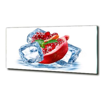 Foto schilderij op glas Granaatappel met ijs