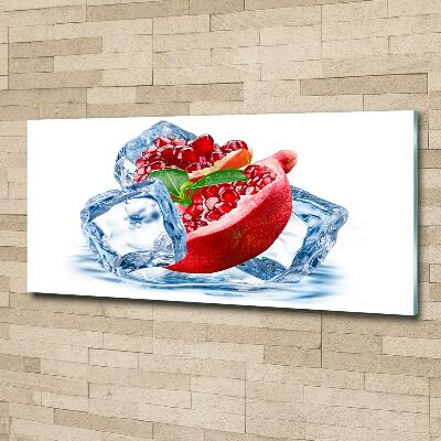 Foto schilderij op glas Granaatappel met ijs