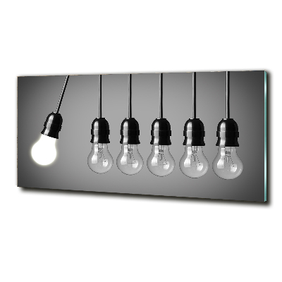 Glazen schilderij Zes gloeilampen