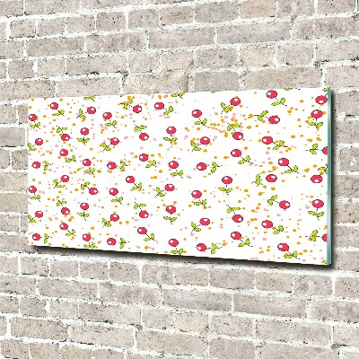 Schilderij glas Kersen