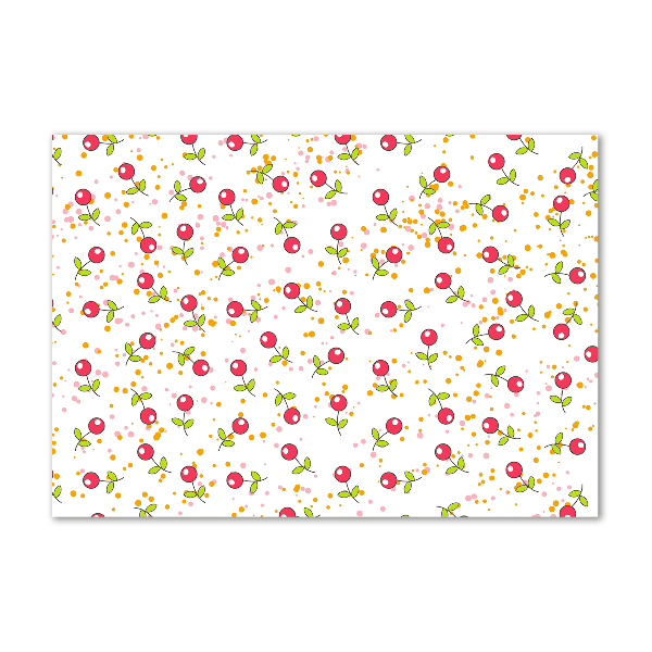 Schilderij glas Kersen