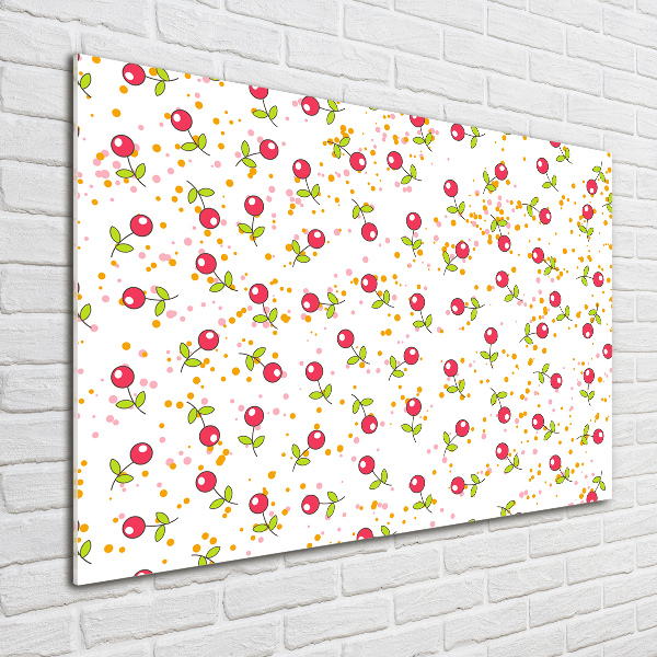 Schilderij glas Kersen