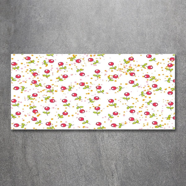 Schilderij glas Kersen