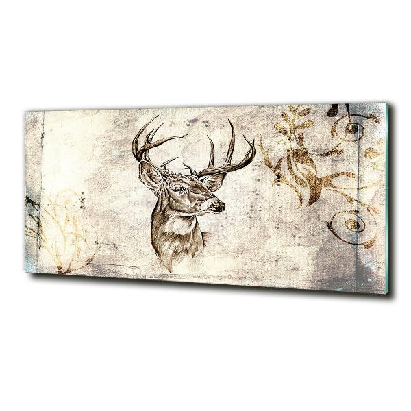 Glazen schilderij Hert