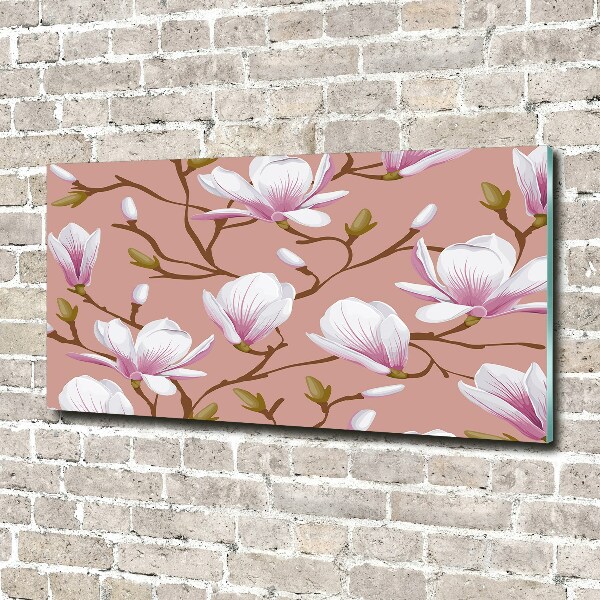 Foto schilderij op glas Magnolia