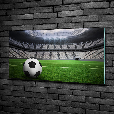 Schilderij op glas Bal in het stadion