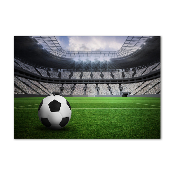 Schilderij op glas Bal in het stadion