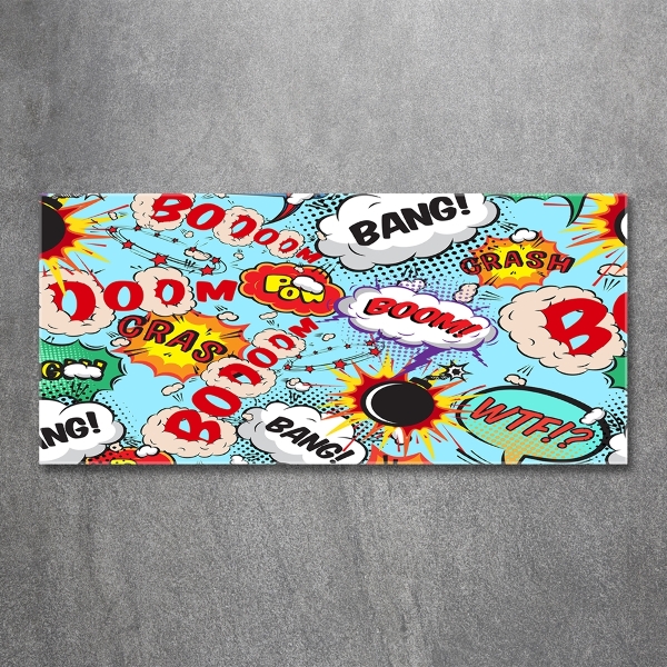 Glazen schilderij strips