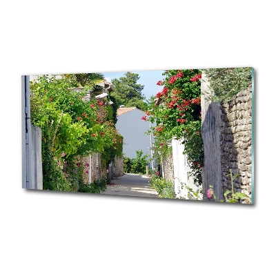 Foto schilderij op glas Bloemensteeg