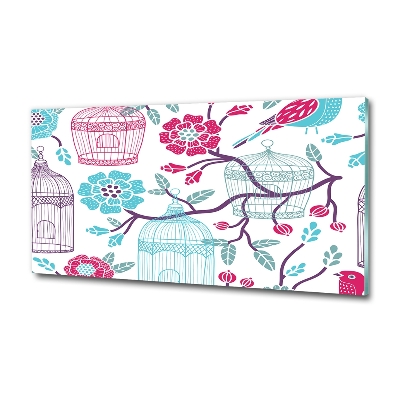 Glazen schilderij Vogelkooien