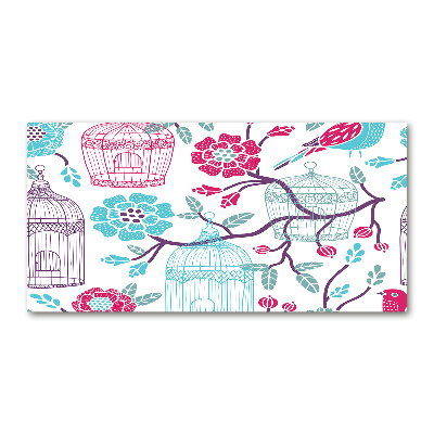 Glazen schilderij Vogelkooien
